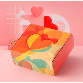 Caixa para Presente “P” 14,5x13x6cm, Corazón - Pct 25un