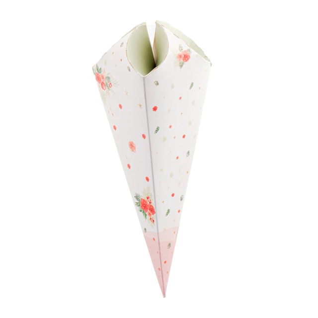 Embalagem para Cone Trufado com papel – Natal – 25un - FLORESCER Embalagem para Cone Trufado com papel – Natal – 25un - FLORESCER