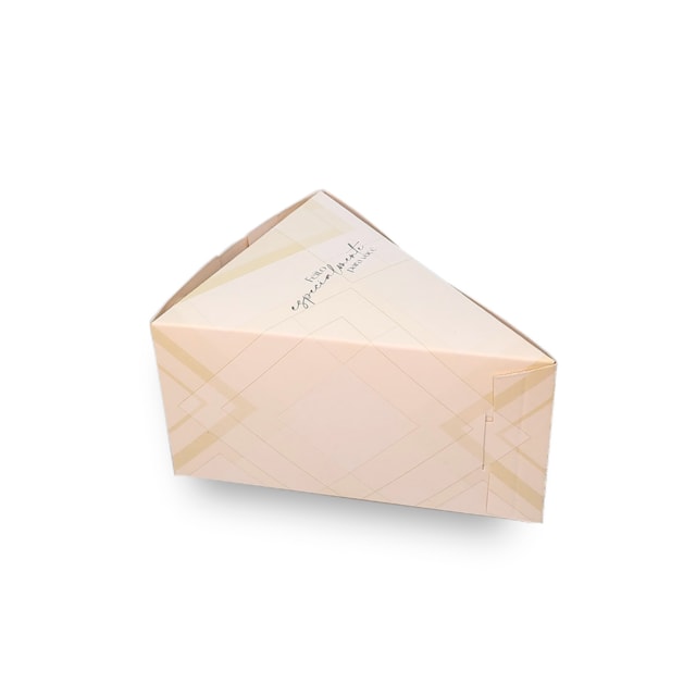 Embalagem para Fatia de Bolo com papel, Dourada - 50un Embalagem para Fatia de Bolo com papel, Dourada - 50un