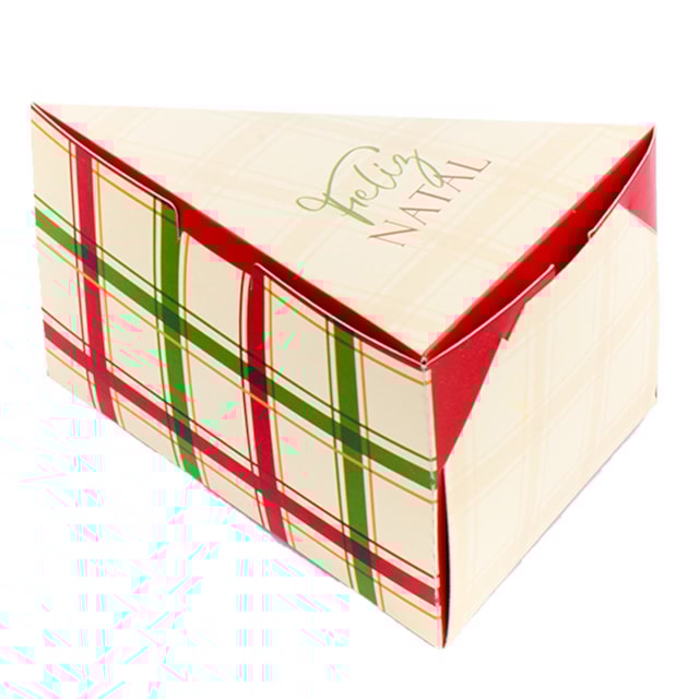Embalagem para Fatia de Bolo com papel - NATAL - 25un - ACONCHEGO Embalagem para Fatia de Bolo com papel - NATAL - 25un - ACONCHEGO