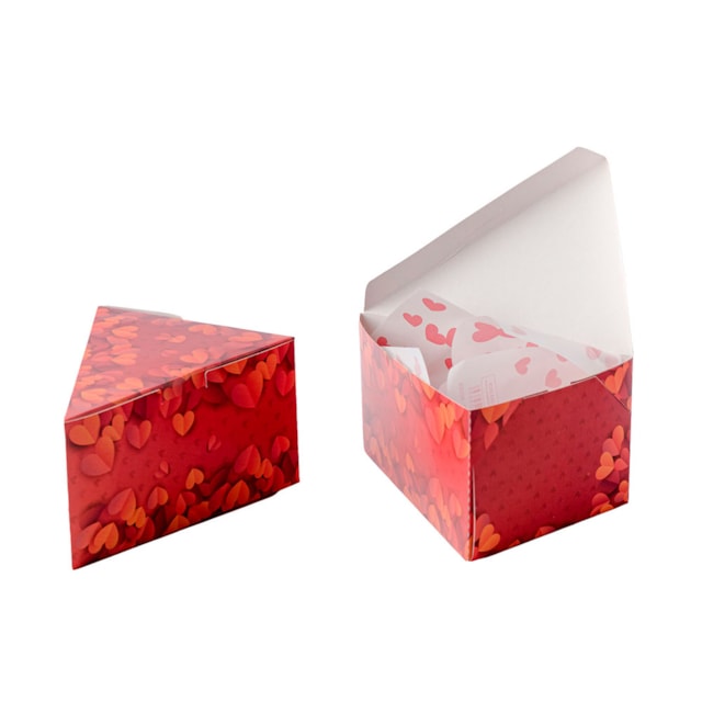 Embalagem para Fatia de Bolo com papel, Rouge - Pct c/ 50 Un Embalagem para Fatia de Bolo com papel, Rouge - Pct c/ 50 Un