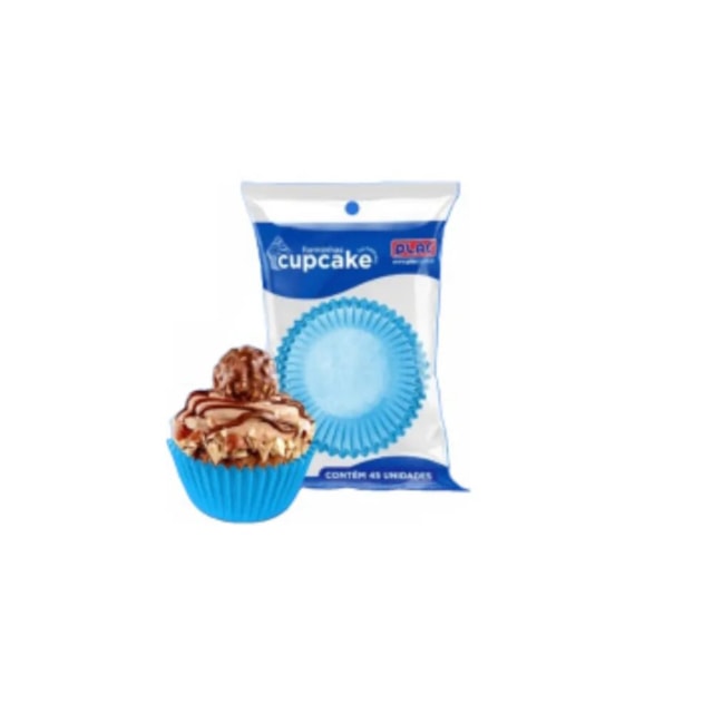 Forminha para Mini Cupcake - Azul Claro - 45 unidades - Plac