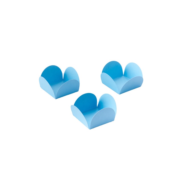 Forminha De Doce 4 Pétalas, Azul Claro - 50 Un Forminha De Doce 4 Pétalas, Azul Claro - 50 Un