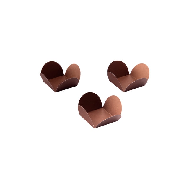 Forminha De Doce 4 Pétalas, Marrom - 50 Un Forminha De Doce 4 Pétalas, Marrom - 50 Un