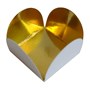 Forminha De Doce 4 Pétalas, Metalizada Ouro - 50 Un