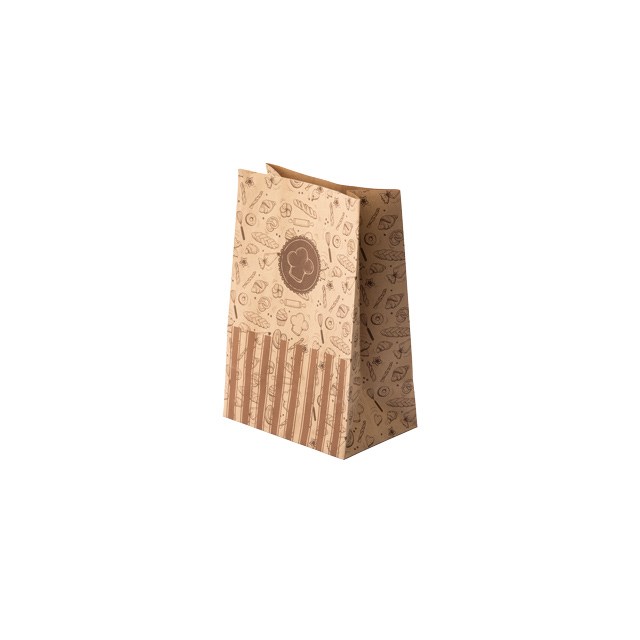 Saco de papel, Basics, Kraft Reforçado P, 19,5x29x12,5, Confeitaria – 100un