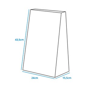 Saco de Papel Kraft para Lanches P, 18x23,5x10,5cm, Basics LISO – 100un