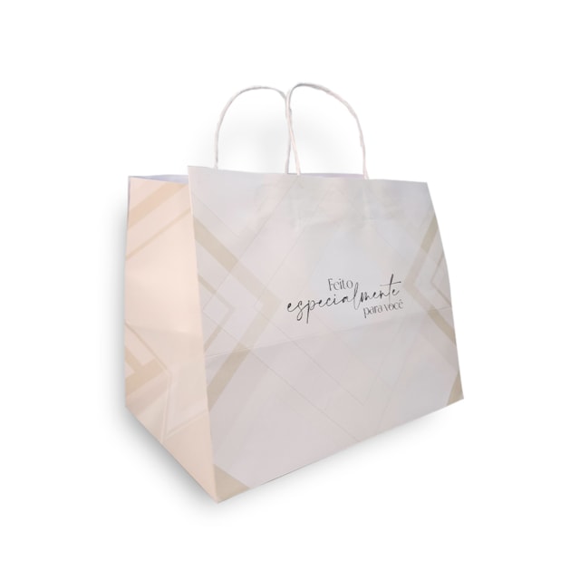 Sacola de Papel para Presente, ''M'' 25X16X21 cm, Dourada - Pct. c/ 10 un. Sacola de Papel para Presente, ''M'' 25X16X21 cm, Dourada - Pct. c/ 10 un.